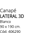 Canap LATERAL 3d Blanco 90 x 190 cm. C d. 406290
