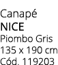 Canap NICE Piombo Gris 135 x 190 cm C d. 119203