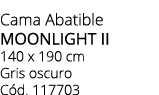 Cama Abatible MOONLIGHT II 140 x 190 cm Gris oscuro C d. 117703