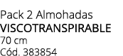 Pack 2 Almohadas viscotranspirable 70 cm C d. 383854