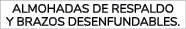 almohadas de respaldo y brazos desenfundables.