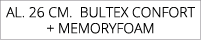 AL. 26 CM. BULTEX CONFORT + MEMORYFOAM