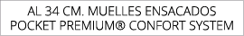 aL 34 cm. MUELLES ENSACADOS POCKET PREMIUM® confort system