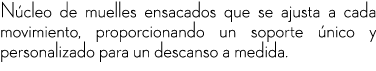 N cleo de muelles ensacados que se ajusta a cada movimiento, proporcionando un soporte nico y personalizado para un ...