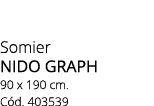 Somier NIDO GRAPH 90 x 190 cm. C d. 403539