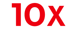 10X