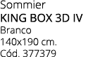 Sommier KING BOX 3D IV Branco 140x190 cm. C d. 377379