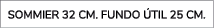Sommier 32 cm. FuNDO TIL 25 cm.