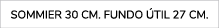 Sommier 30 cm. FuNDO TIL 27 cm.