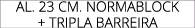 AL. 23 CM. NORMABLOCK + TRIPLA BARREIRA