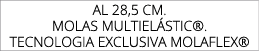 AL 28,5 CM. Molas MULTIEL STIC®. TECNOLOGiA EXCLUSIVA molaFLEX®