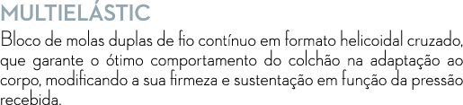 MULTIEL STIC Bloco de molas duplas de fio cont nuo em formato helicoidal cruzado, que garante o timo comportamento d...