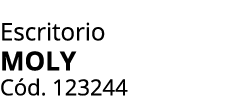 Escritorio MOLY C d. 123244 
