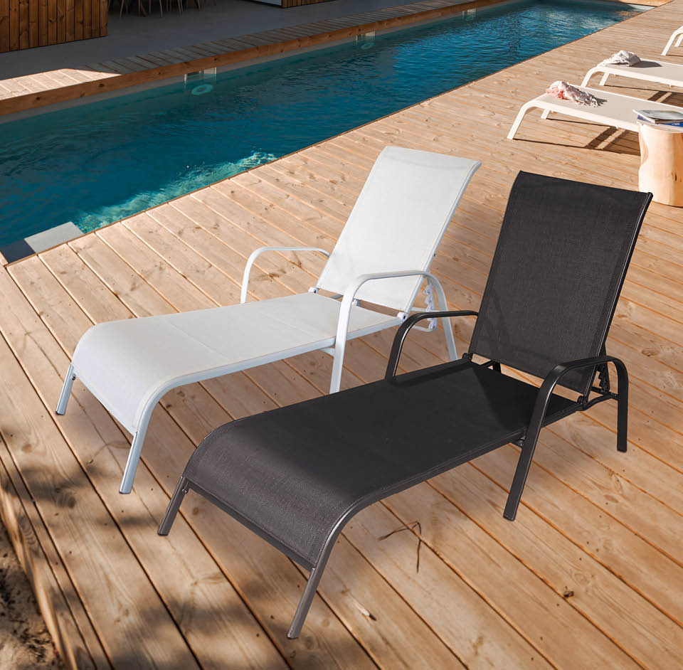 Modern house with garden swimming pool and wooden deck