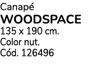 Canap WOODSPACE 135 x 190 cm. Color nut. C d. 126496 