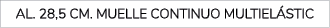 aL. 28,5 cm. MUELLE CONTINUO multiel stic