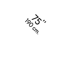 75’’ 190 cm.