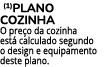  (1)PlAno cozinha O pre o da cozinha est calculado segundo o design e equipamento deste plano.