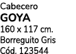 Cabecero GOYA 160 x 117 cm. Borreguito Gris C d. 123544