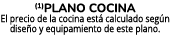 (1)Plano cocina El precio de la cocina est calculado seg n dise o y equipamiento de este plano.