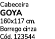 Cabeceira GOYA 160x117 cm. Borrego cinza C d. 123544