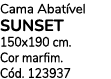 Cama Abat vel Sunset 150x190 cm. Cor marfim. C d. 123937