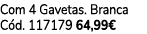 Com 4 Gavetas. Branca C d. 117179 64,99€