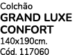 Colch o GRAND LUXE CONFORT 140x190cm. C d. 117060