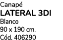 Canap LATERAL 3dI Blanco 90 x 190 cm. C d. 406290