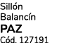 Sill n Balanc n PAZ C d. 127191