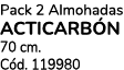 Pack 2 Almohadas acticarb n 70 cm. C d. 119980