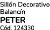 Sill n Decorativo Balanc n PETER C d. 124330