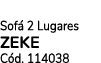 Sof 2 Lugares ZEKE C d. 114038