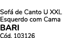Sof de Canto U Xxl Esquerdo com Cama Bari C d. 103126