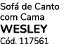 Sof de Canto com Cama WESLEY C d. 117561