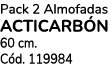 Pack 2 Almofadas acticarb n 60 cm. C d. 119984