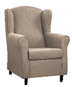 A beige chair with a wicker design. AI generated content