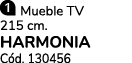 ￼ Mueble TV 215 cm. HARMONIA C d. 130456