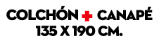 COLCH N + CANAP 135 x 190 cm. 