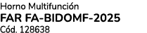 Horno Multifunci n FAR FA BIDOMF 2025 C d. 128638