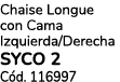 Chaise Longue con Cama Izquierda/Derecha SYCO 2 C d. 116997