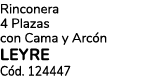 Rinconera 4 Plazas con Cama y Arc n LEYRE C d. 124447