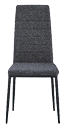 A gray chair with a black seat and black legs. AI generated content