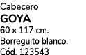 Cabecero Goya 60 x 117 cm. Borreguito blanco. C d. 123543
