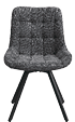 A gray chair with a black base and a woven seat. AI generated content
