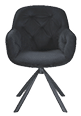 A black chair with a black cushion on a black stand. AI generated content