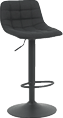A black stool with a black seat and black legs. AI generated content