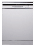A stainless steel dishwasher with a clock on the front. AI generated content