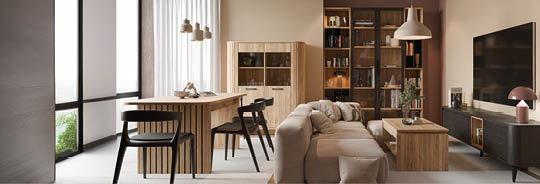 A large living room with a couch, chairs, and a bookshelf. AI generated content