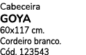 Cabeceira Goya 60x117 cm. Cordeiro branco. C d. 123543
